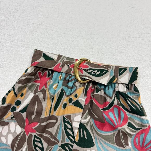 Vintage 90s St. Damien Floral High Rise Shorts With Belt, Fits Small - Picture 2 of 7